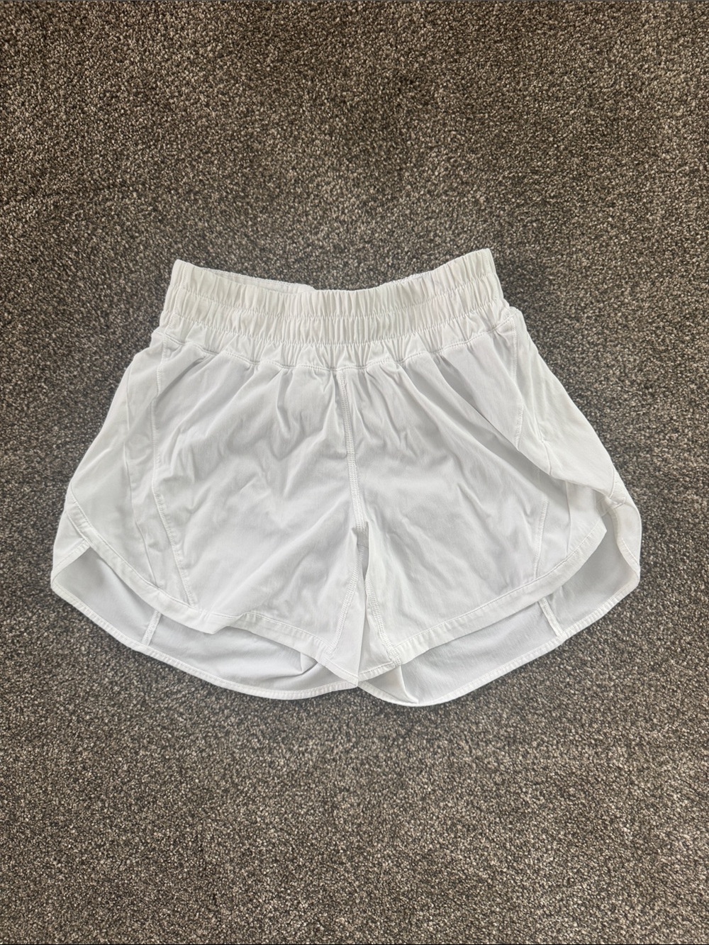 lululemon athletica White Smocked-Waist Athletic Shorts - Picture 1 of 7
